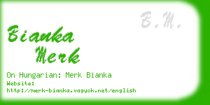 bianka merk business card